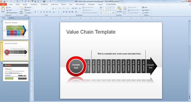 Free chain powerpoint template